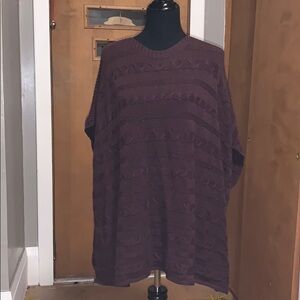 Old navy deep purple short-sleeved poncho